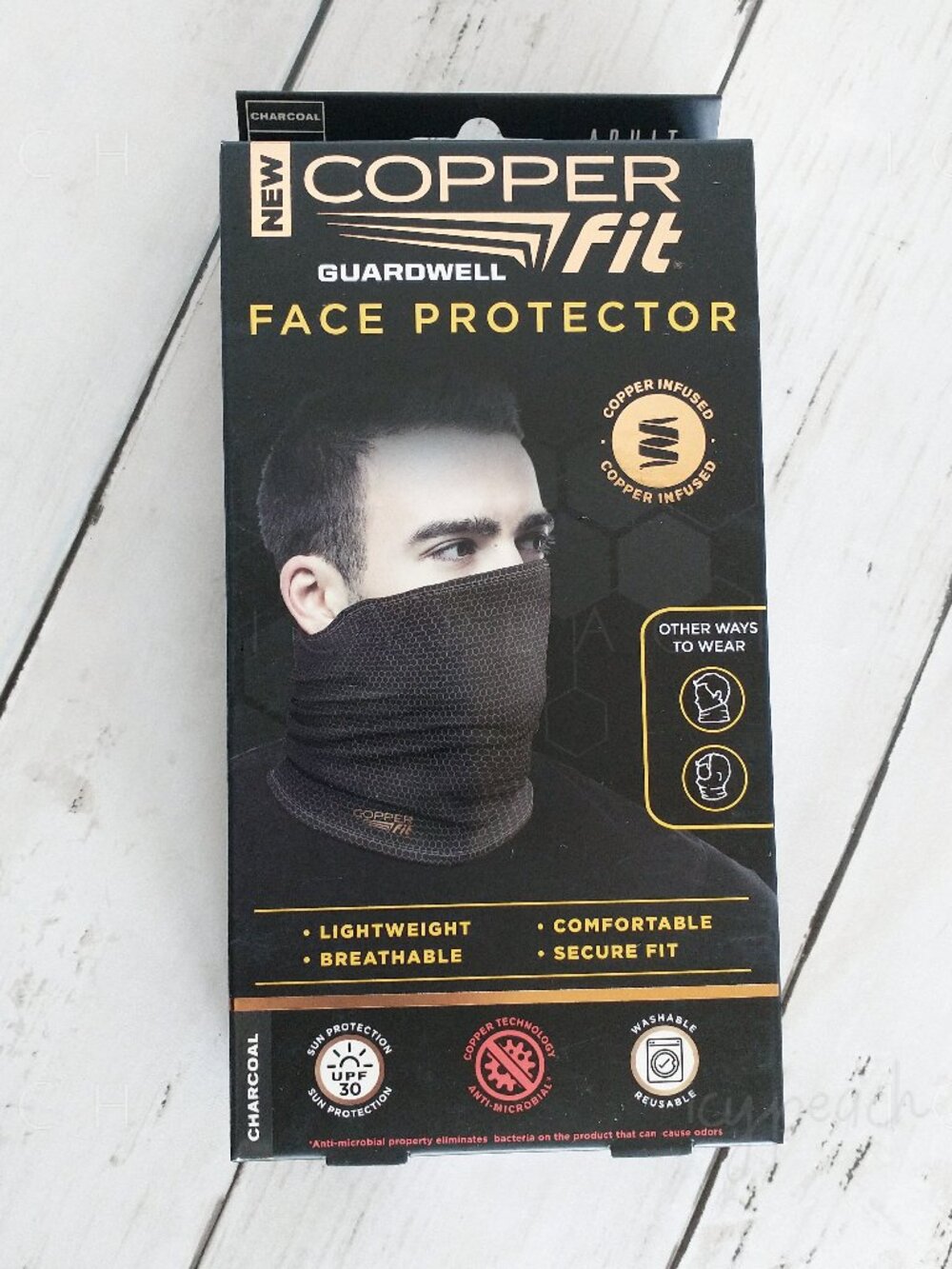 Copper Fit Guardwell Neck Gaiter UPF30 Unisex OS New Face Protector Breathable